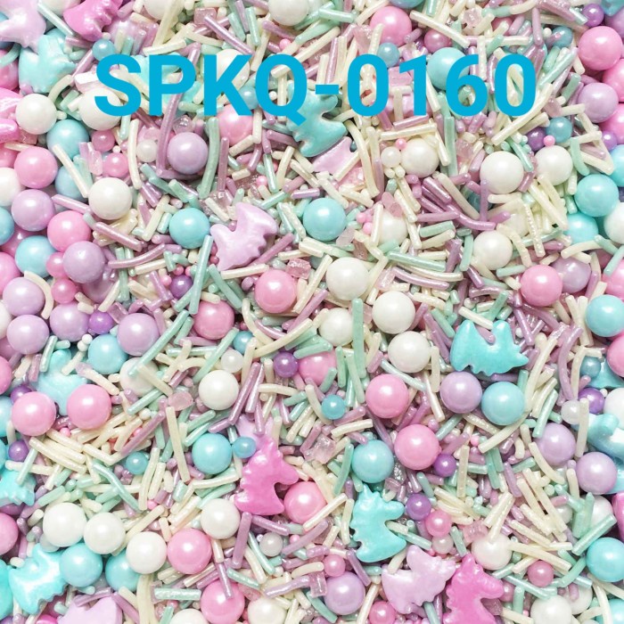 

SPKQ-0160 SPRINKLES SPRINKLE SPRINKEL 250GR UNICORN WARNA PASTEL EKSKLUSIF