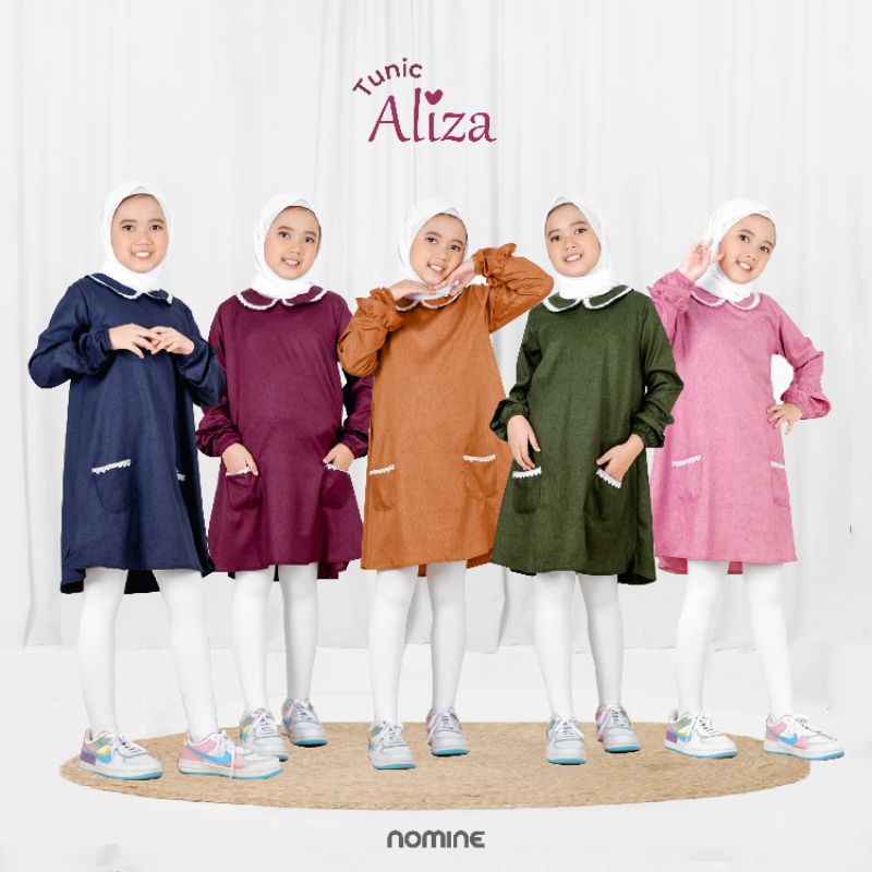 Atasan Baju Anak/Tunik Aliza/Tunik Terbaru/Tunik Kekinian/Tunik Anak 2022/Nomine/Tunik 2022/Model Tu