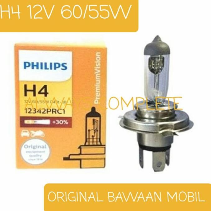 LAMPU HALOGEN MOBIL SIGRA H4 12V 60/55W PHILIPS - ORIGINAL alcom41 Kualitas Baik