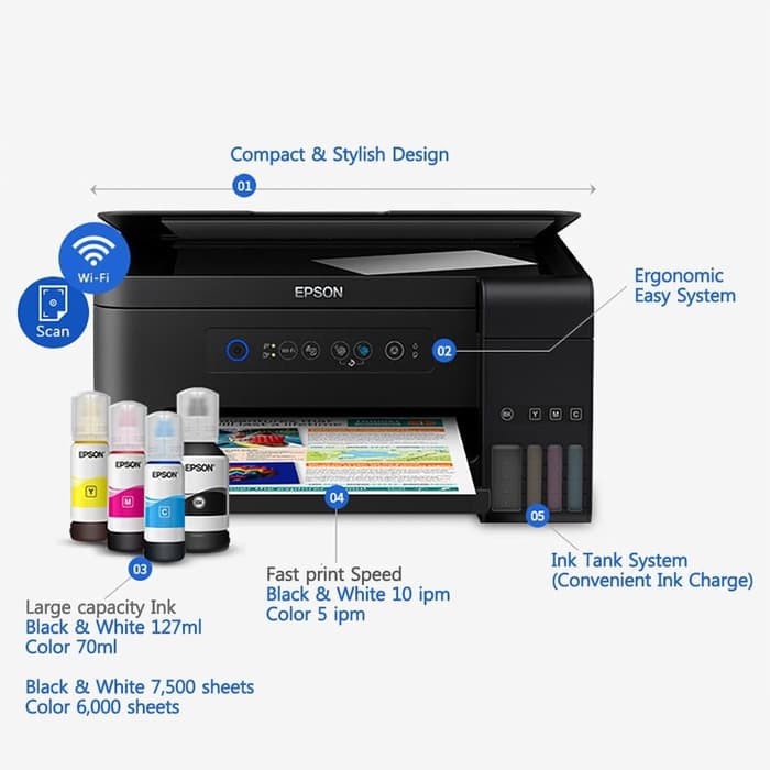 Printer Epson EcoTank L4260 L 4260 A4 Print Scan Copy WiFi Duplex