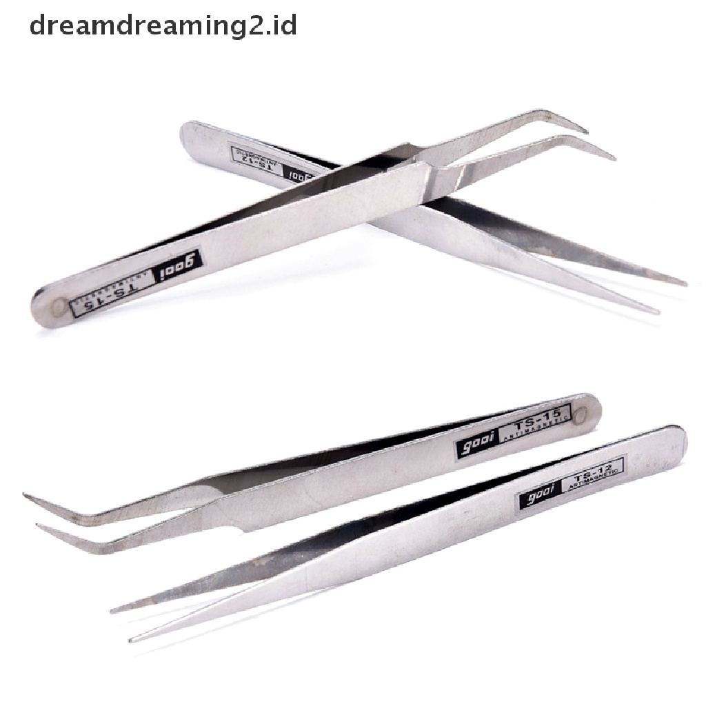 (Hot Style You Like) 2pcs Pinset Bulu Mata Bahan Stainless Steel