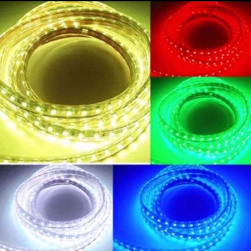 Lampu Led Selang Per 1m Hias Warna Warni Hijau Putih Biru Outdoor Strip