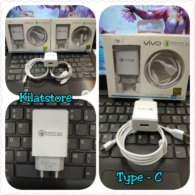 Travel Charger Vivo Original Quallcomm Fast Charging Type - C