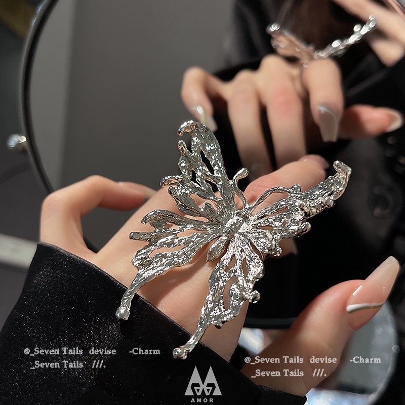 Butterfly Cincin Desain Kupu-Kupu Besar Gaya Unik Untuk Wanita