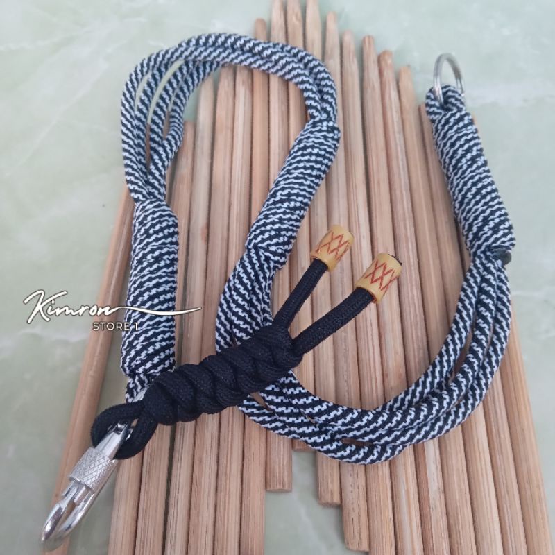 Tali Dompet Pria Keren Paracord Kombinasi Pengaman Dompet Rantai Prusik