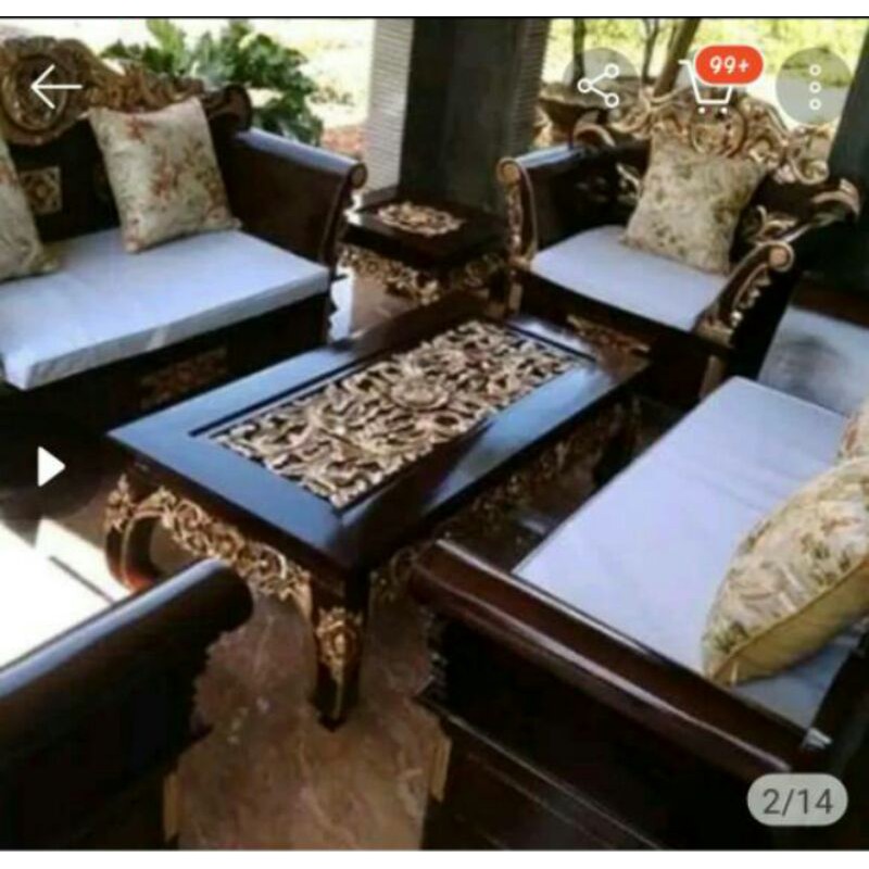 Kursi tamu Madura matahari jati