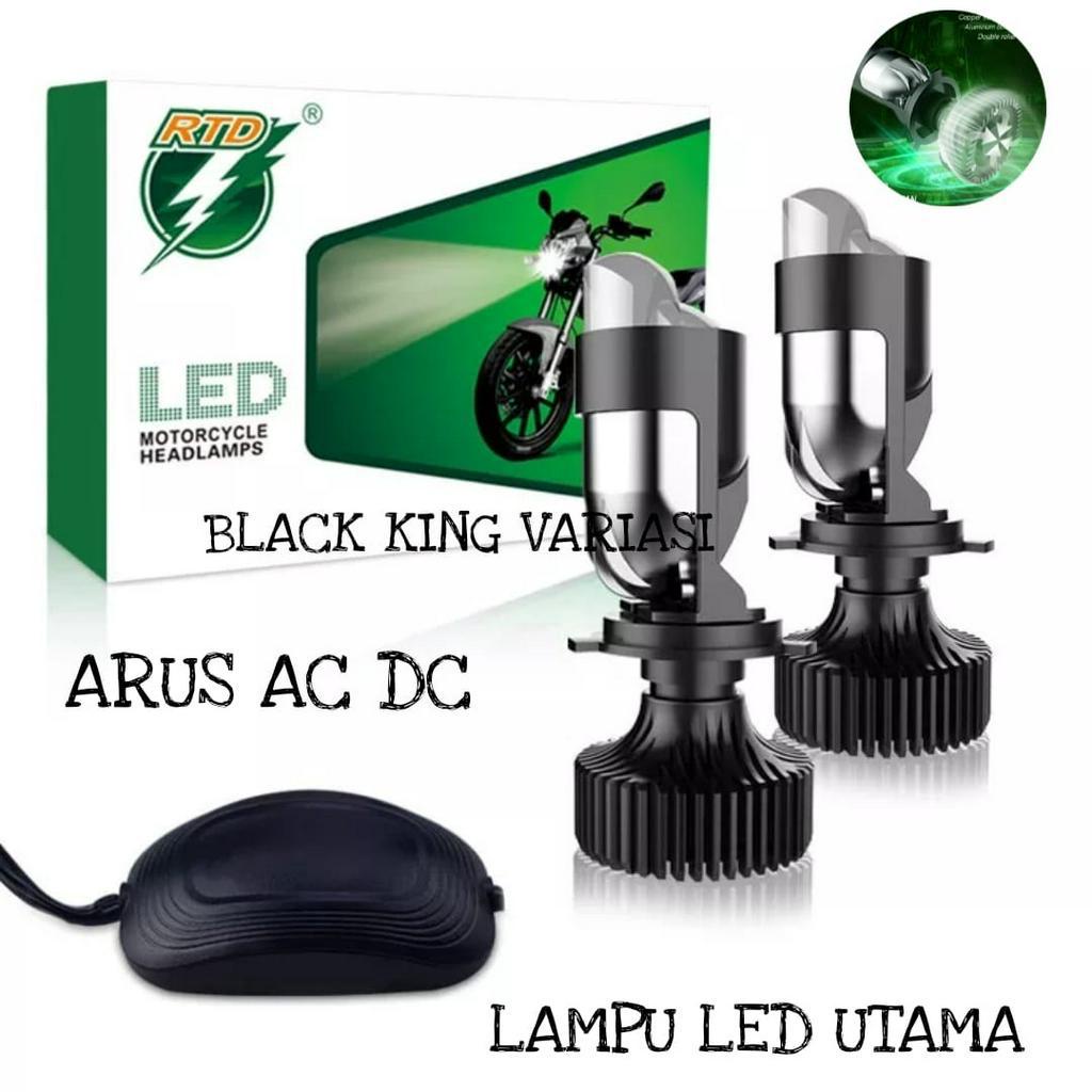 Lampu Utama Led Rtd M01X Mini Projector H4 Projie Lampu Utama H4 Projie LED Motor Lensa Motor Mobil Headlight Headlamp