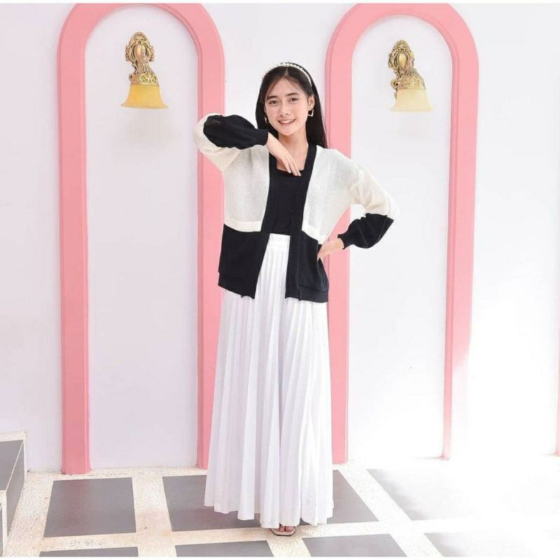 Arifirn RJT Manda Two Tone Cardigan - Cardigan Wanita Murah