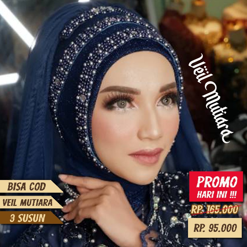 Veil Pengantin Kerudung Pengantin Veil Wedding Veil Mutiara Kerudung Pengantin Mutiara 3 Susun
