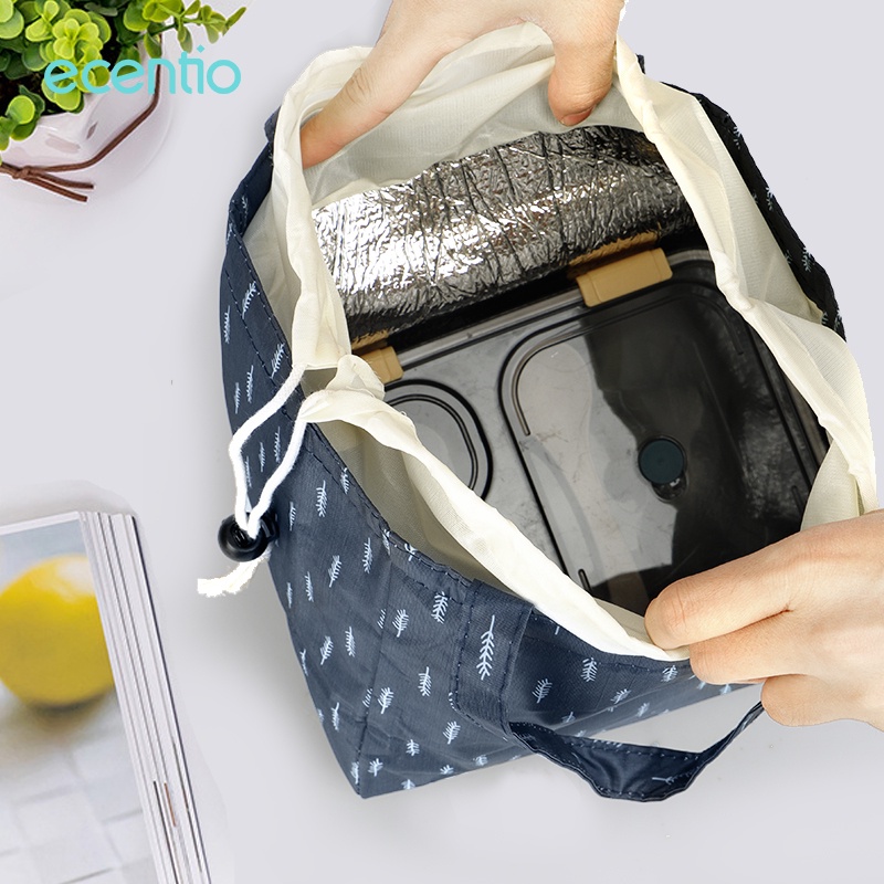 ecentio Tas Bekal/tas bekal lunch bag/Alumunium Foil /Tote bag Waterproof Big tas lunch