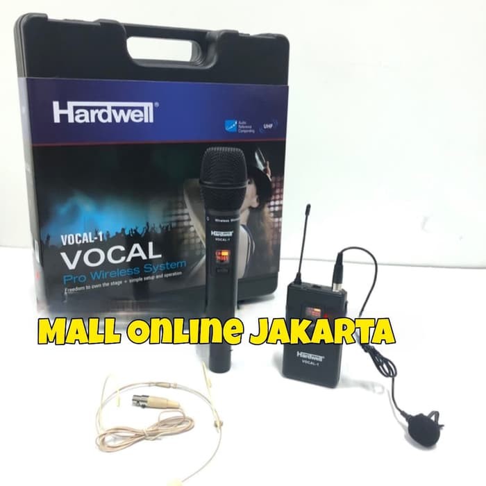 Mic Wireless Hardwell vocal 1 handle clip on headset microphone jepit