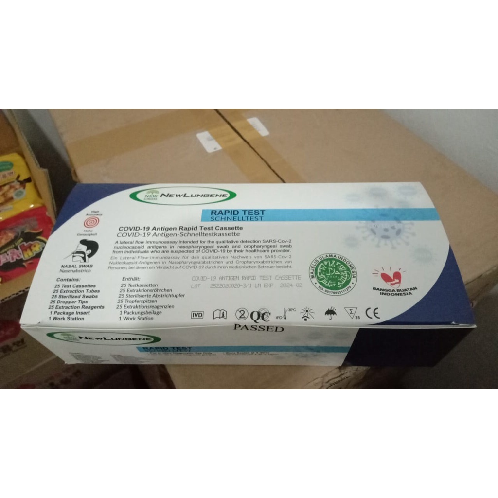 Anti Gen Box isi 25 pcs nasal Swab antigen tes NEW biru nasal