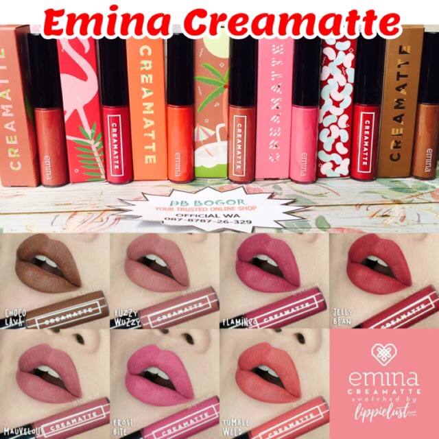 EMINA MATTE LIP CREAM - EMINA CREAMATTE LIPSTICK - LIP