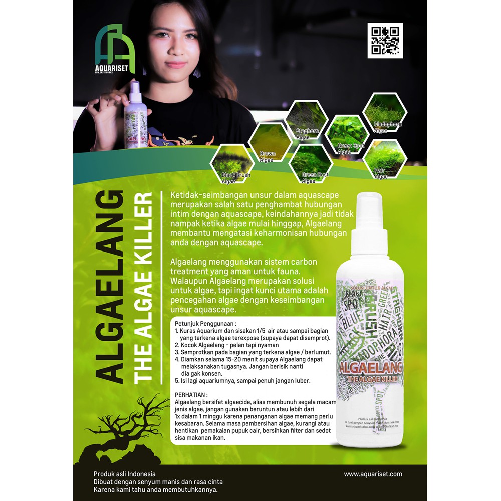 Aqua Segar ALGAELANG pembasmi lumut anti alga Algae killer Aquasegar Aquascape