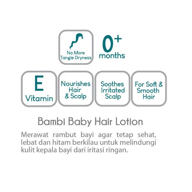 Bambi Baby Hair Lotion With Allantoin and Vitamin E | 100ml