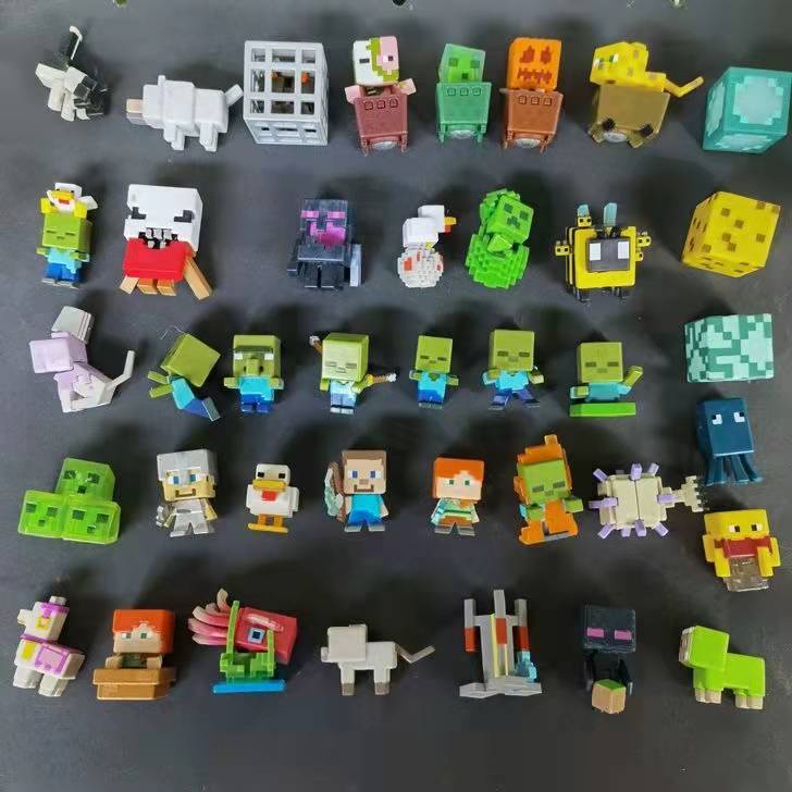 Game Mini Kartun Figure Mainan Lucu Steve Creeper Action Figure Hadiah Topper Kue Koleksi Mainan Untuk Anak