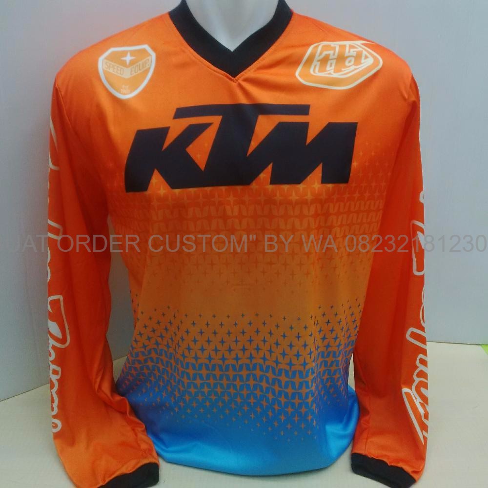 DESAIN CUSTOM Jersey Cross Jersey Trail Baju Sepeda Motor Downhil