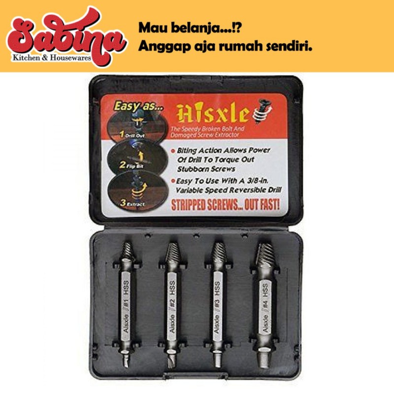 Screw Extractor Broken Striped Screw Remover - S2 Taffware