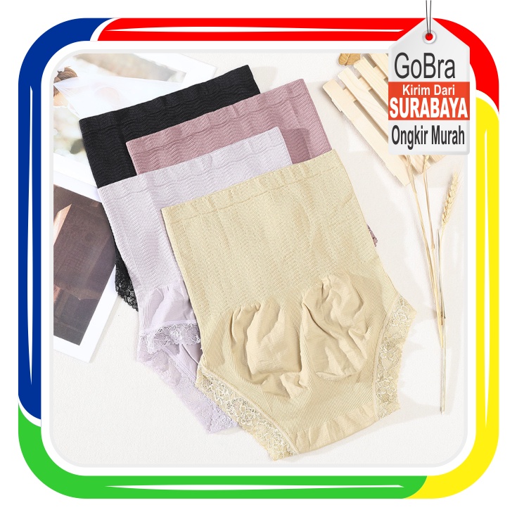 Gobra ♕ PW048 Korset High Waist Wanita Pakaian Dalam Wanita Sexy Pengurus Perut