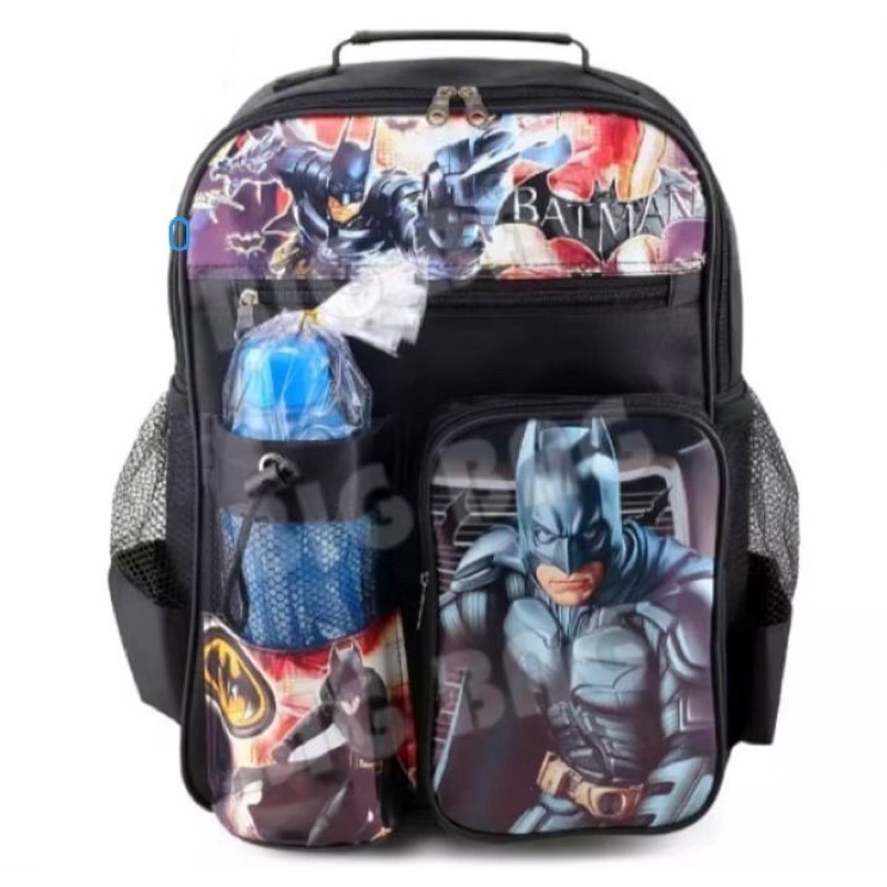 tas ransel anak karakter free botol minum tas sekolah  anak laki laki tk paud batman free fire Qiko