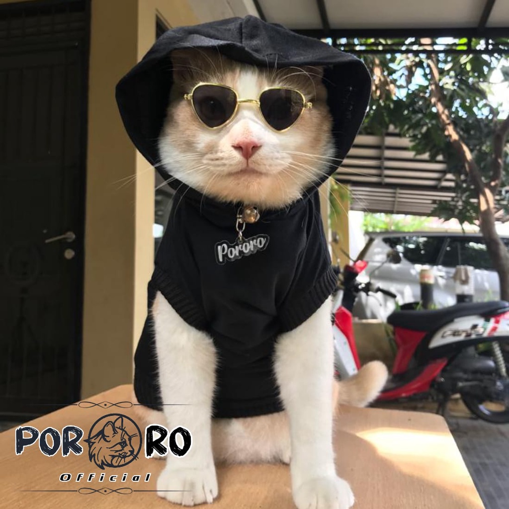 Baju Kucing Lucu Murah Aksesoris Hewan  Hoodie Combed 30S