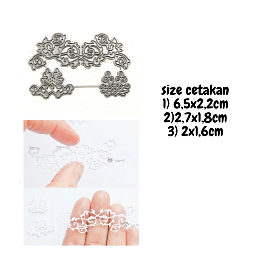 Cutting dies pisau potong motif lace renda ukir variasi DHPATTERN