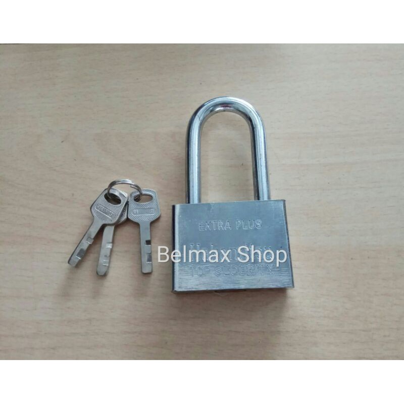 Gembok Putih 60mm Leher Panjang / Gembok 60 mm Leher Panjang / Kunci Gembok