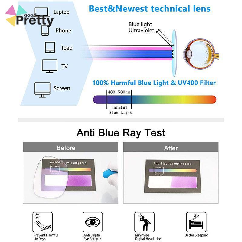 Unisex Fashion Eyewear Anti-Radiation Glasses Anti-Blue Light and Anti-Fatigue Computer Glasses - PD