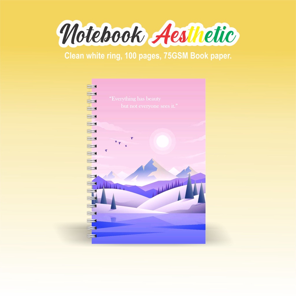 

Notebook Aesthetic BOOKPAPER GRID/KOTAK2#DOTTED/TITIK2#BLANK/POLOS#GARIS/LINE