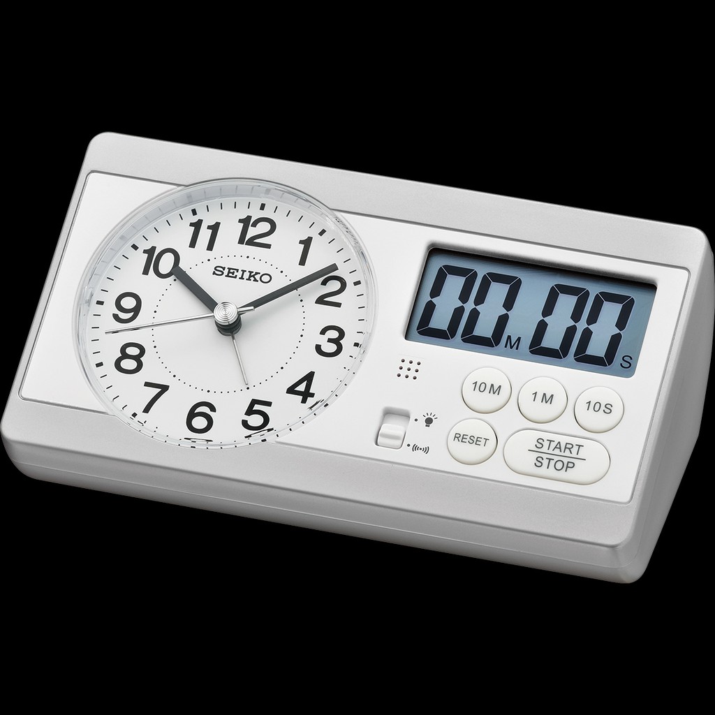 Seiko Desk Alarm Clock QHE152S Digital Timer | Jam Meja QHE152