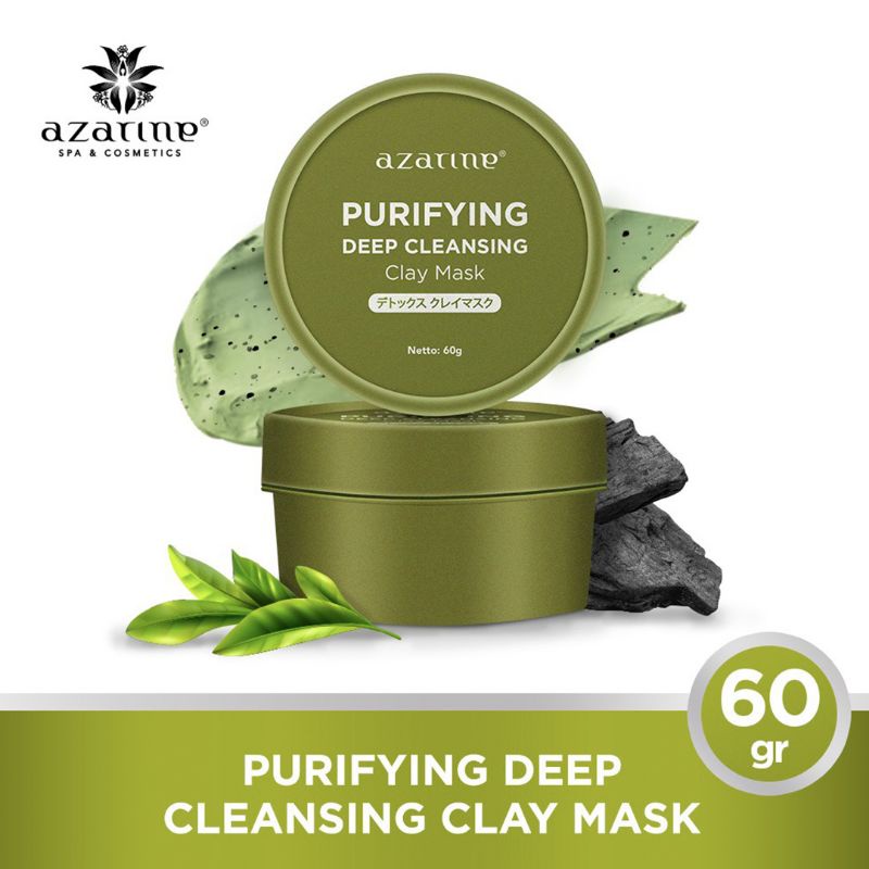 Azarine Purifying Deep Cleansing Mask - clay mask - masker wajah charcoal