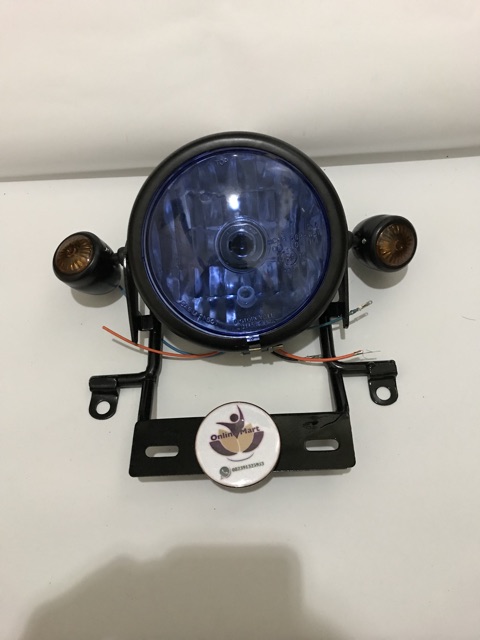 lampu cb bulat variasi vixion old NVL NVA plus breket hitam plus lampu sen