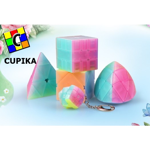 Rubik Qiyi QiCheng Skewb Jelly Stickerless Transparan Transparant