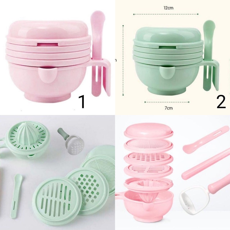 LIN014 - 9 in 1 Multifunction Grinding Bowl (Mangkok Baby Food Maker Serbaguna)