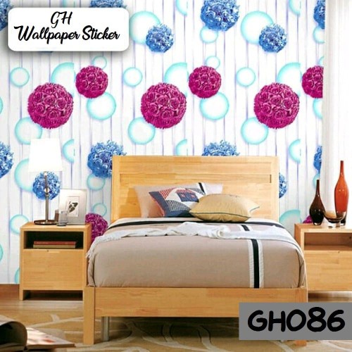 PROMO Wallpaper Stiker Dinding Bahan PVC Anti Air / Wallpaper Kamar Tidur Elegan - TERMURAH