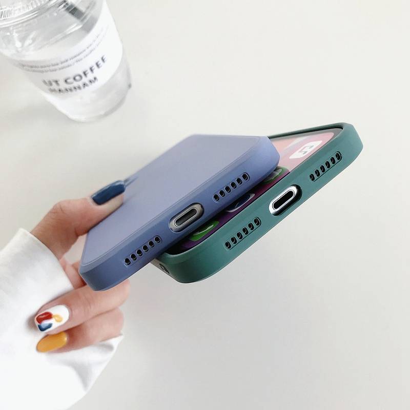 Soft Case Silikon TPU Warna Polos Untuk iPhone 11 Pro MAX 6 6s 7 8 Plus X XS SE 2020 2022 SE3