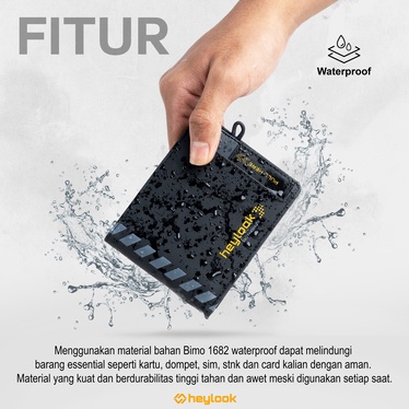Dompet Pria Waterproof Dompet Lipat Pendek Cowok Dompet Uang Koin Kartu ATM Dompet Polos Original Distro Branded Premium Card Wallet Cowok Keren
