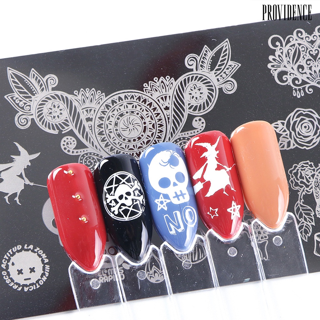 Providence Plat Stempel Kuku Motif Halloween Untuk Manicure / Nail Art / Salon