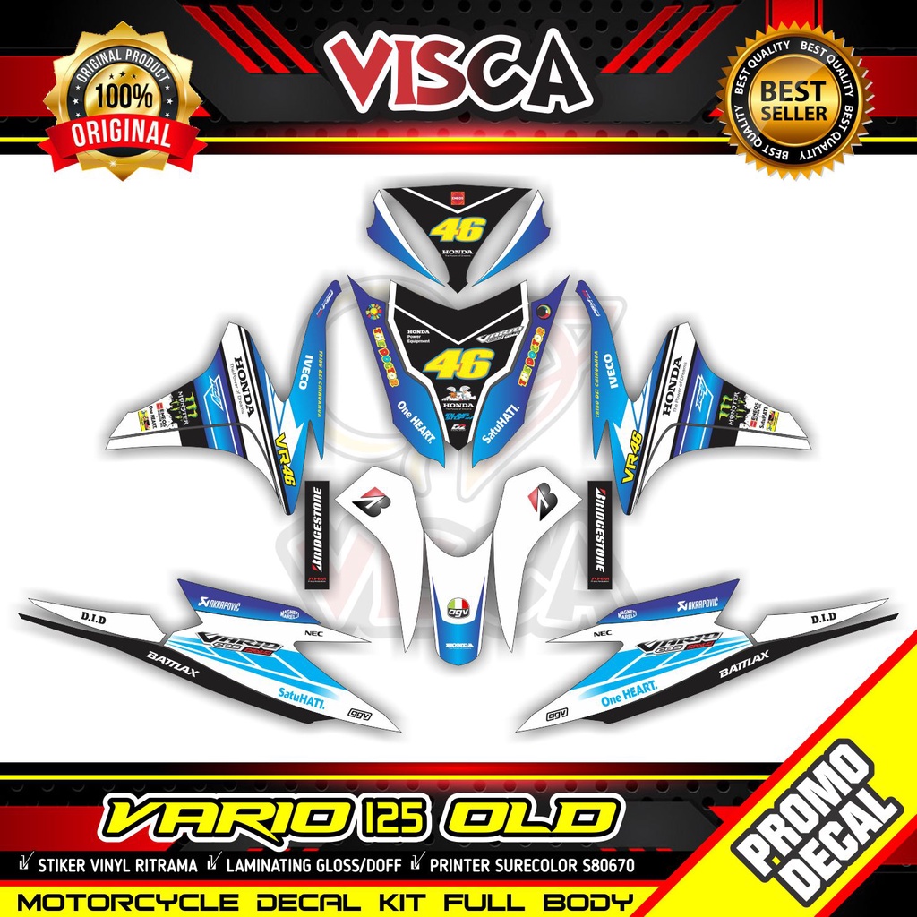 Decal Vario 125 Old Full Body Stiker Vario 125 Old Keren Full Body Striping Vario 125 Old Full Body 