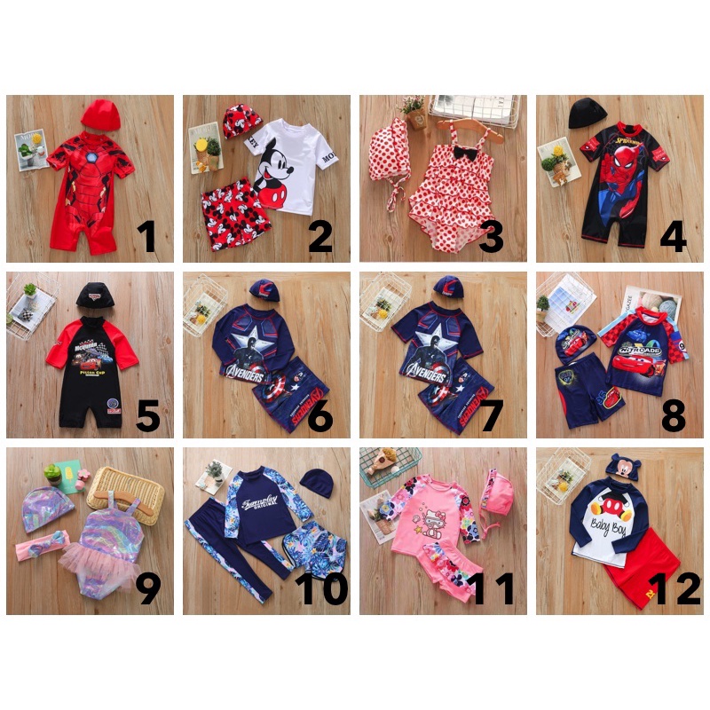 BAJU RENANG ANAK IMPORT KUALITAS PREMIUM USIA 2-10 TAHUN