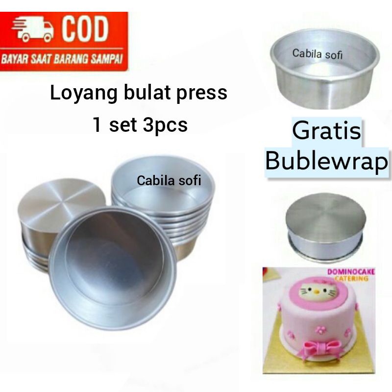 loyang bulat mini 1 set 3 pcs