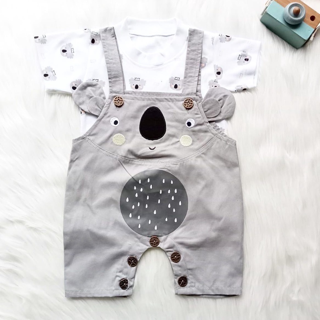 setelan overall anak baju kodok anak overall chino BABY KOALA/ KUMO BEAR / ANCHOR OVERALL baju pergi anak romper anak laki laki 0-18 bulan