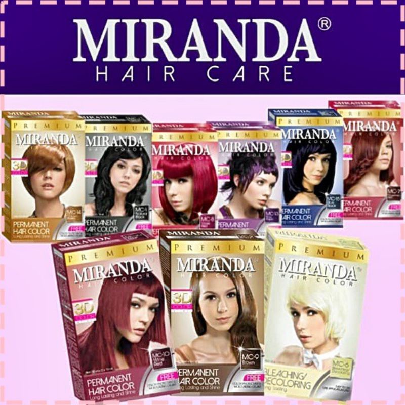 Original MIRANDA PREMIUM Hair Color Cream 30mL + Peroxide 30mL Semir Cat Rambut - Hair Colour Krim C