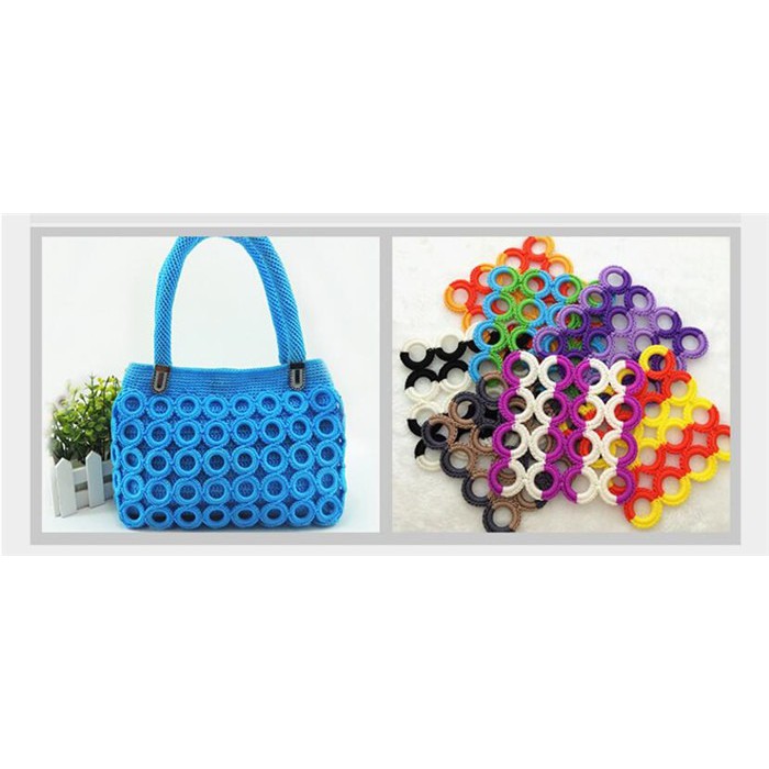 ANK - Plastic Net DIY / Plastik Ring 20mm Tas Rajut Crochet PCS