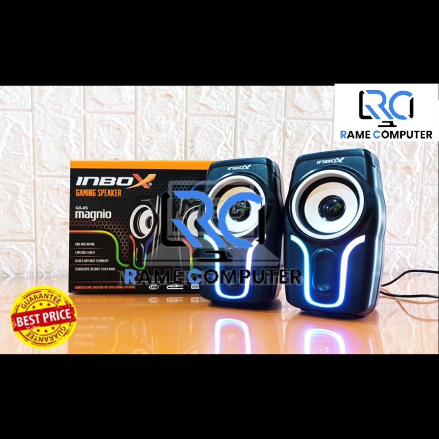 Speaker PC USB INBOX GS-05 MAGNIO GS05 SUPER BASS Gaming Speaker RGB