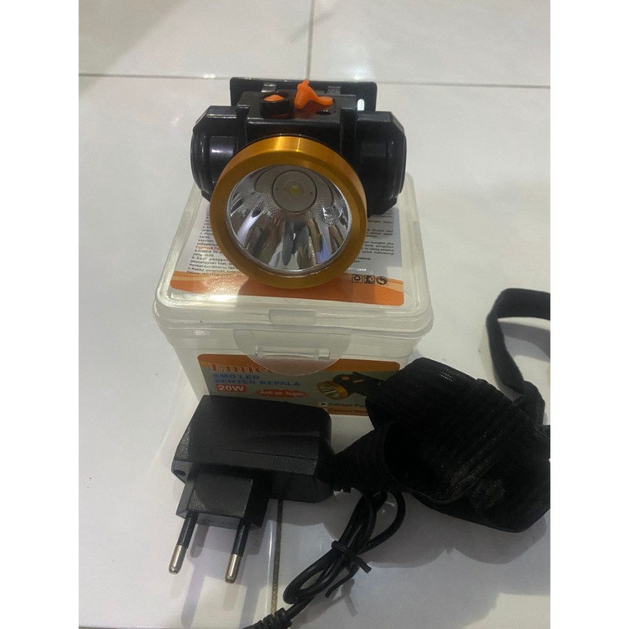 LAMPU SENTER KEPALA LED EMICO 25W 35W SNI ORIGINAL SNI PROMO SUPER TERANG FREE ADAPTOR CHARGER BOX TALI DARURAT EMERGENCY CAMPING PENERANGAN OUTDOOR 25 35 WATT PORTABLE HIKING