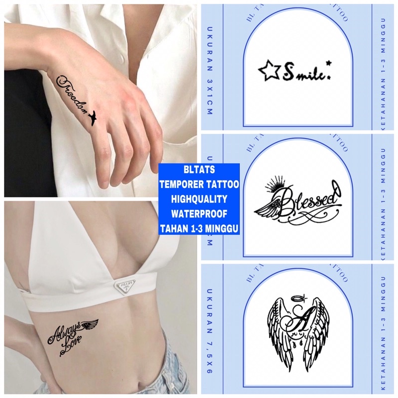 TEMPORARY TATTOO HIGHQUALITY TAHAN 1-3MINGGU