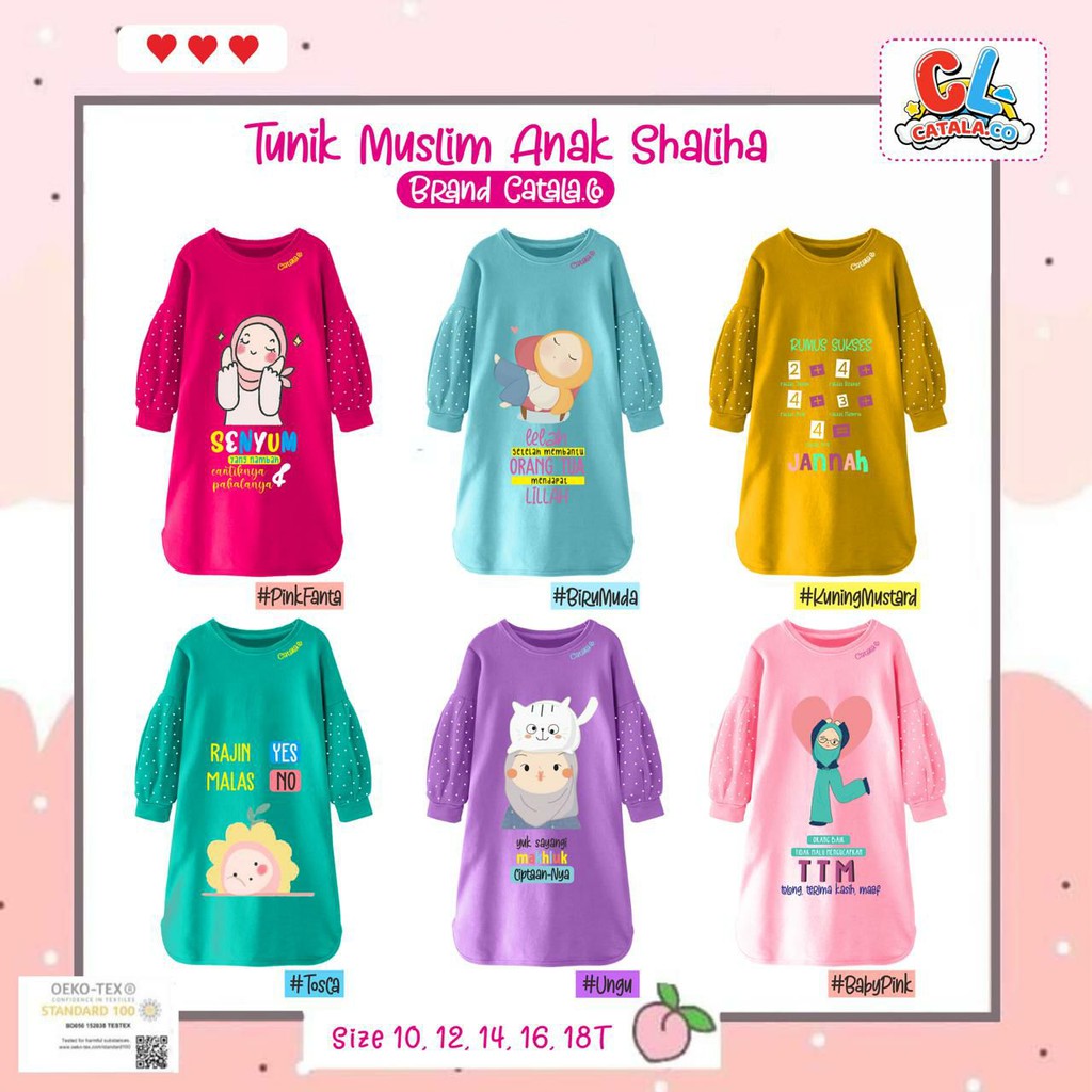 Tunik Anak Muslim Shaliha BRAND CATALA.co Pakaian anak