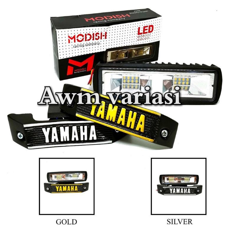 [PAKET]Lampu Tembak Sorot Bar 16 Mata titik Slim 20 watt Cob Work light led Plus Breket kumis RX King