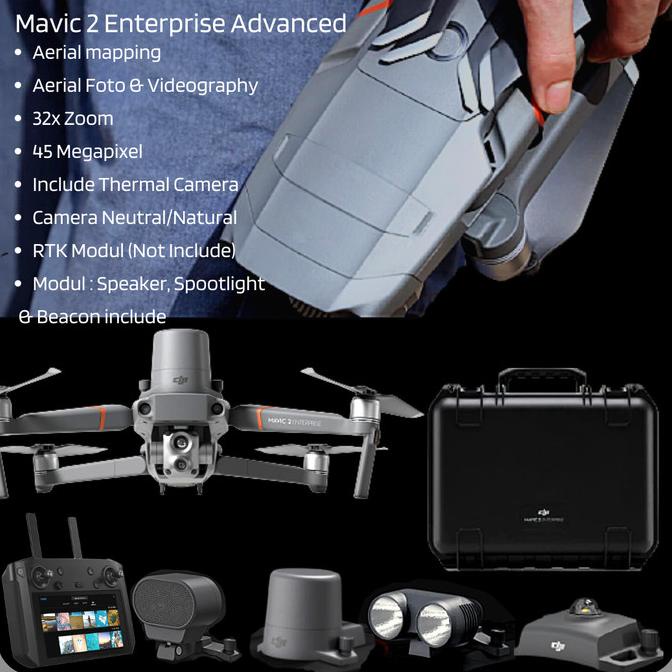 DRONE KAMERA / DRONE CAMERA / DRONE DJI MAVIC 2 ENTERPRISE ADVANCED 48MP 32X ZOOM RTK SMART CONTROL NON COD